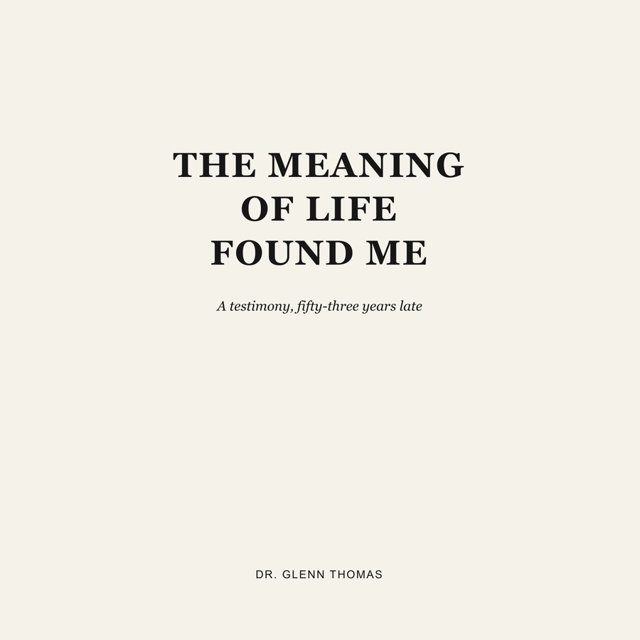 Cover of The Meaning of Life Found Me: A testimony, fifty-three years late
